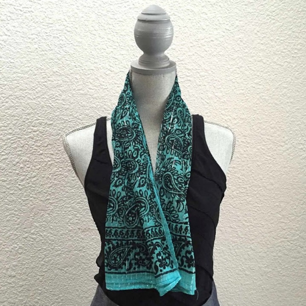 Paisley tide scarf